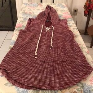 Burgundy knit like shirt